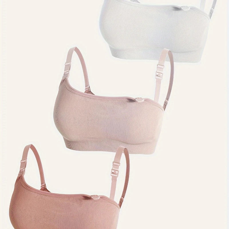 3 PCS Set Breathable Front Open Nursing Bra