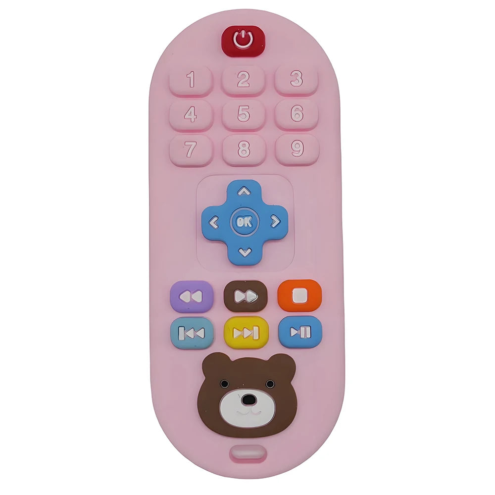 Silicone remote control teether