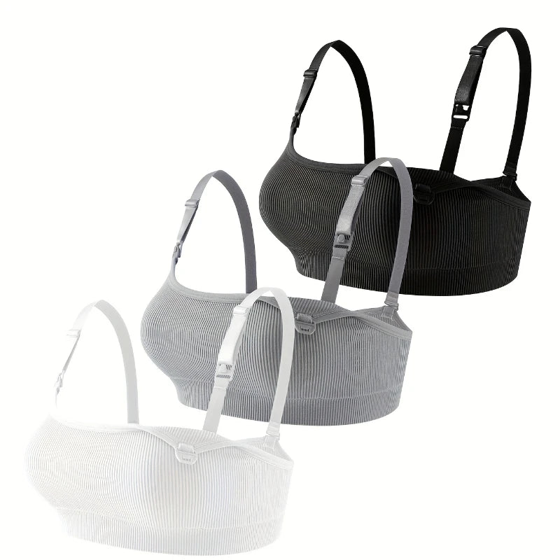 3 PCS Set Breathable Front Open Nursing Bra