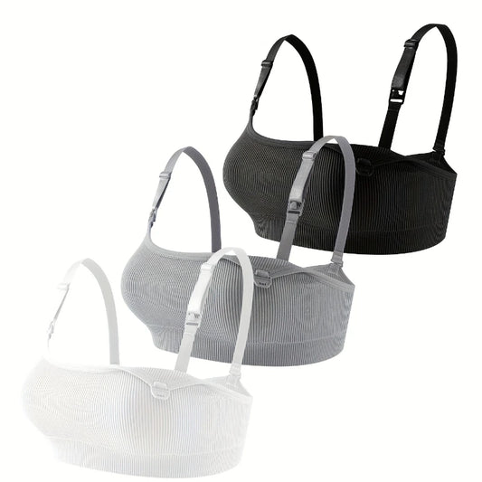 3 PCS Set Breathable Front Open Nursing Bra
