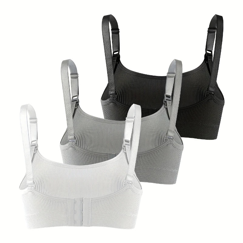 3 PCS Set Breathable Front Open Nursing Bra
