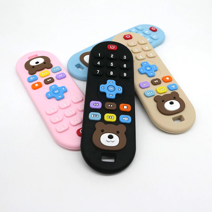 Silicone remote control teether