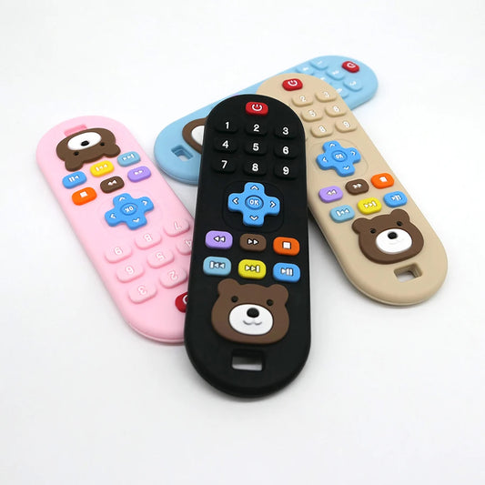 Silicone remote control teether