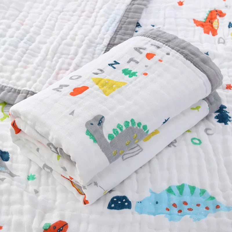 100% Cotton Muslin Swaddle Baby Blankets