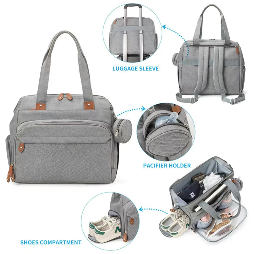 Baby Diaper Bags with Pacifier Bag