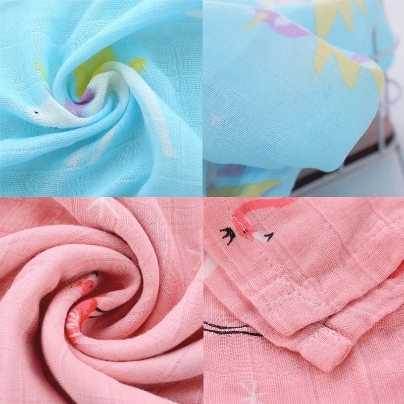 100% Muslin Cotton Swaddle Blankets