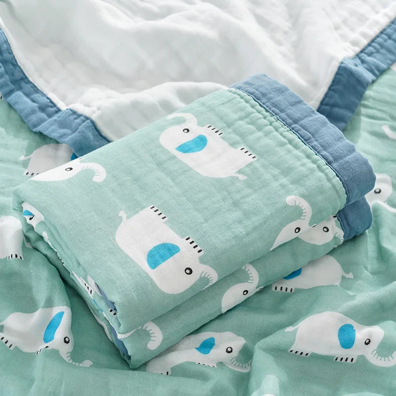 100% Cotton Muslin Swaddle Baby Blankets