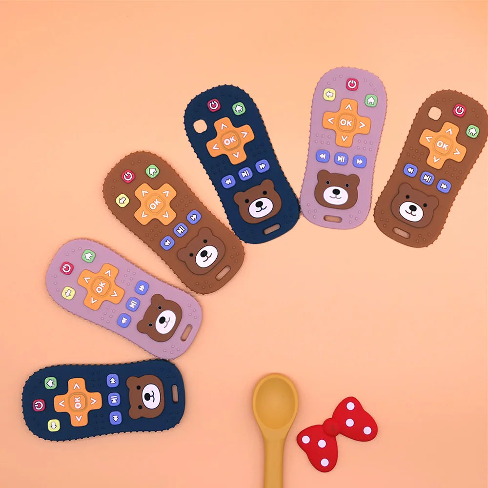 Teething Remote Control Montessori-Inspired Sensory Silicone Toy