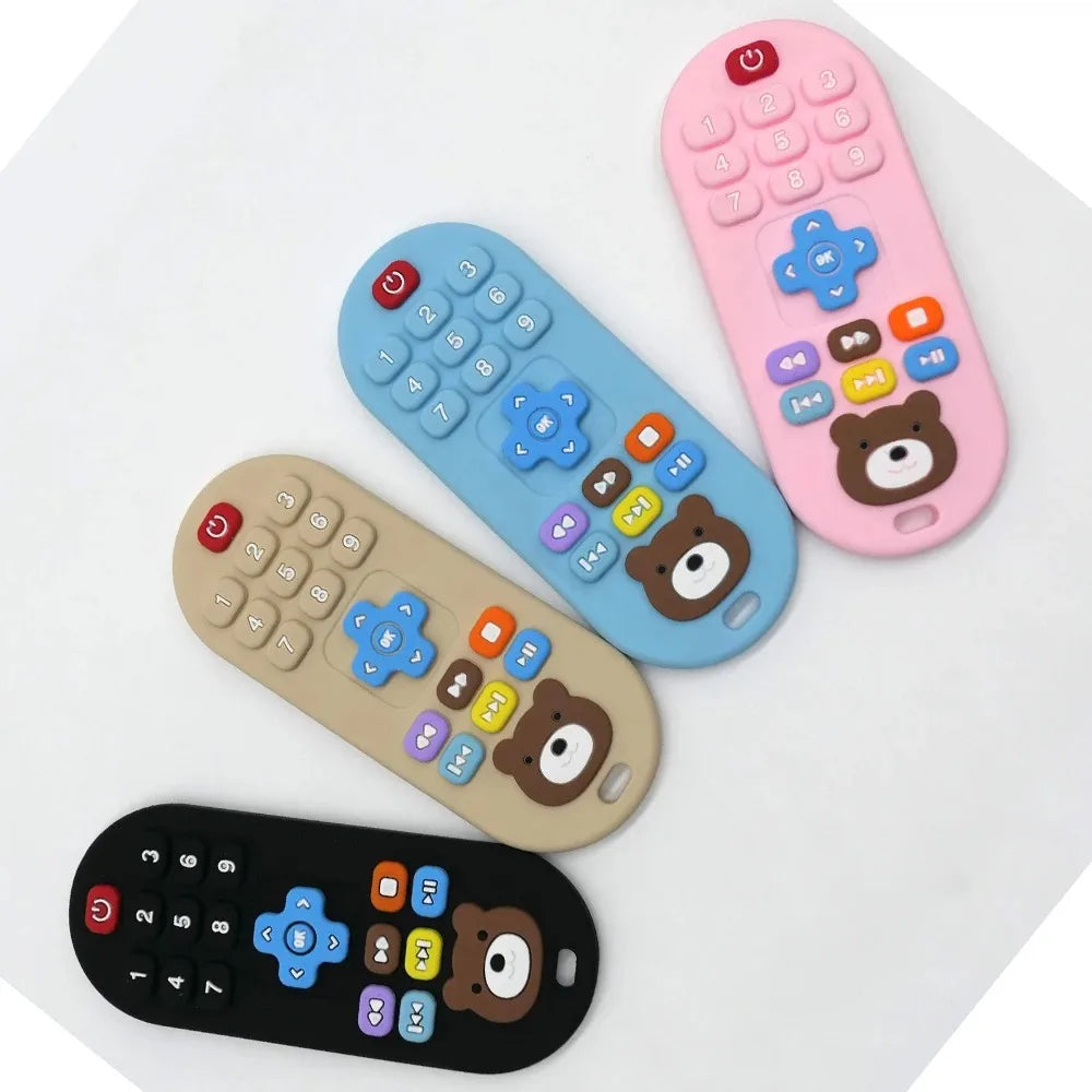 Silicone remote control teether