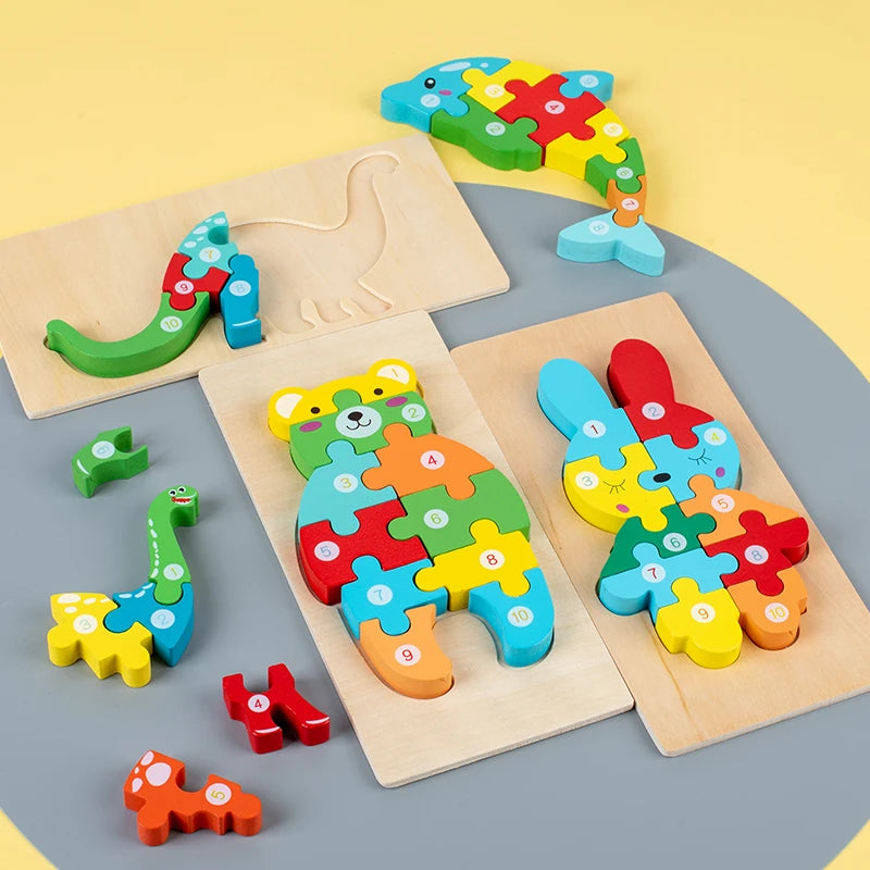 Montessori Wooden Toddler Puzzles