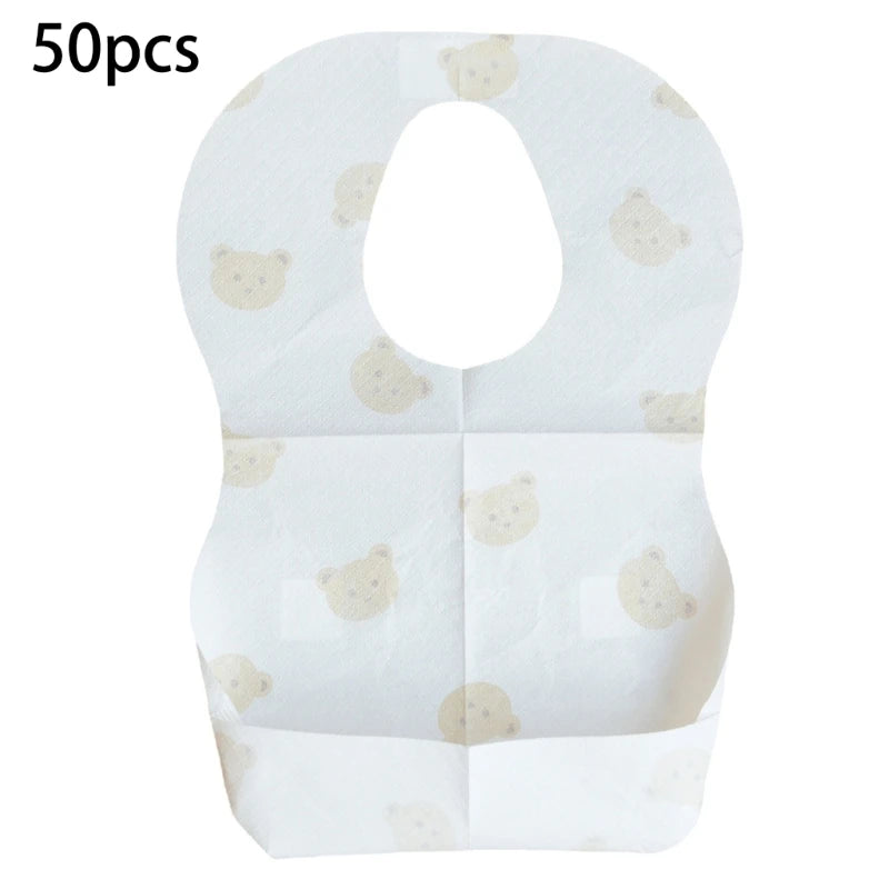50-Pack Disposable Bibs