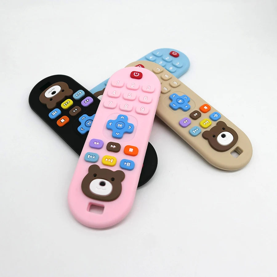Silicone remote control teether