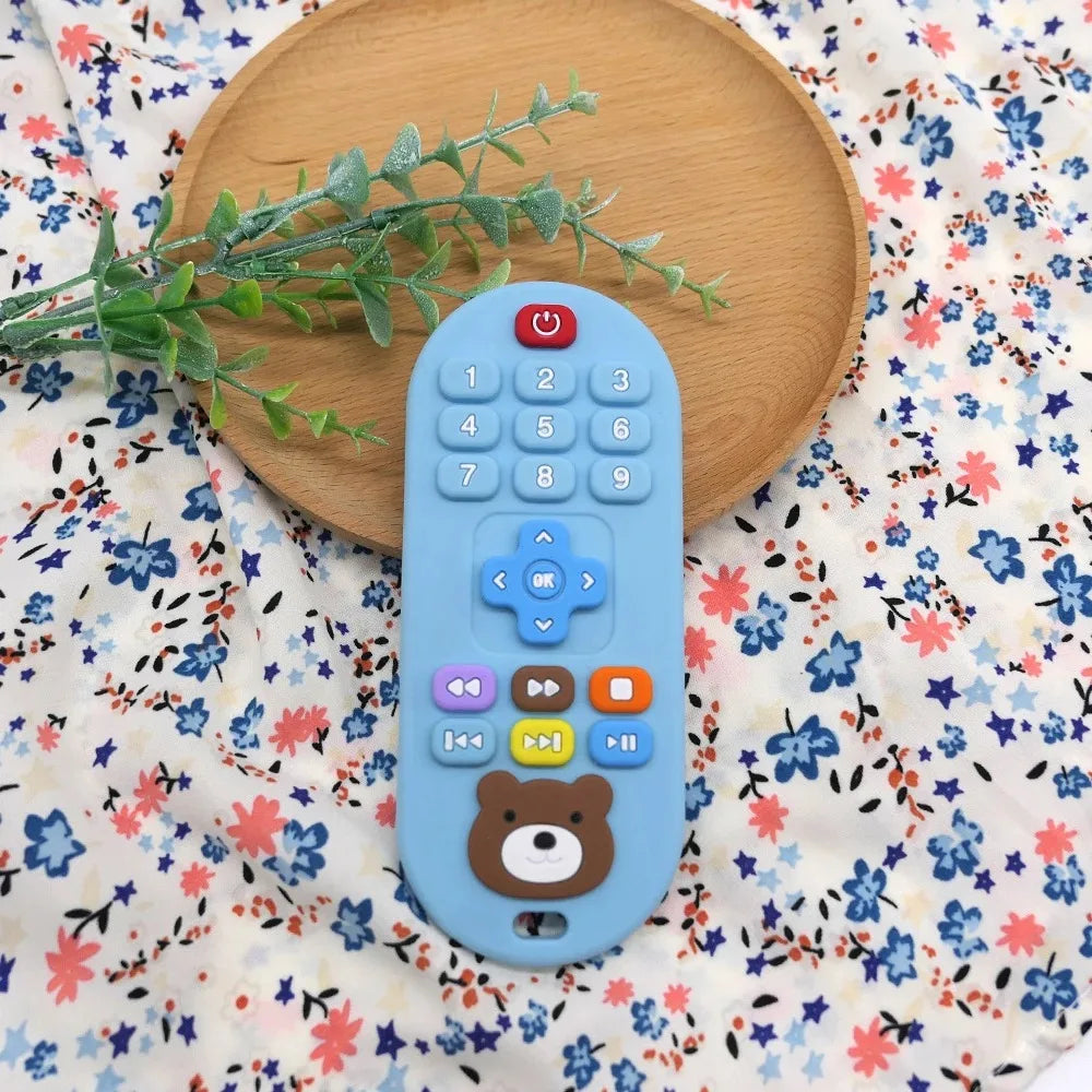 Silicone remote control teether