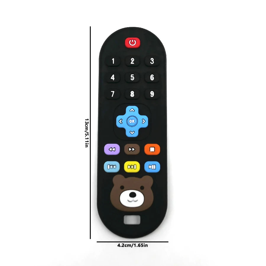 Silicone remote control teether
