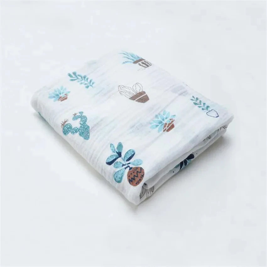 100% Muslin Cotton Swaddle Blankets