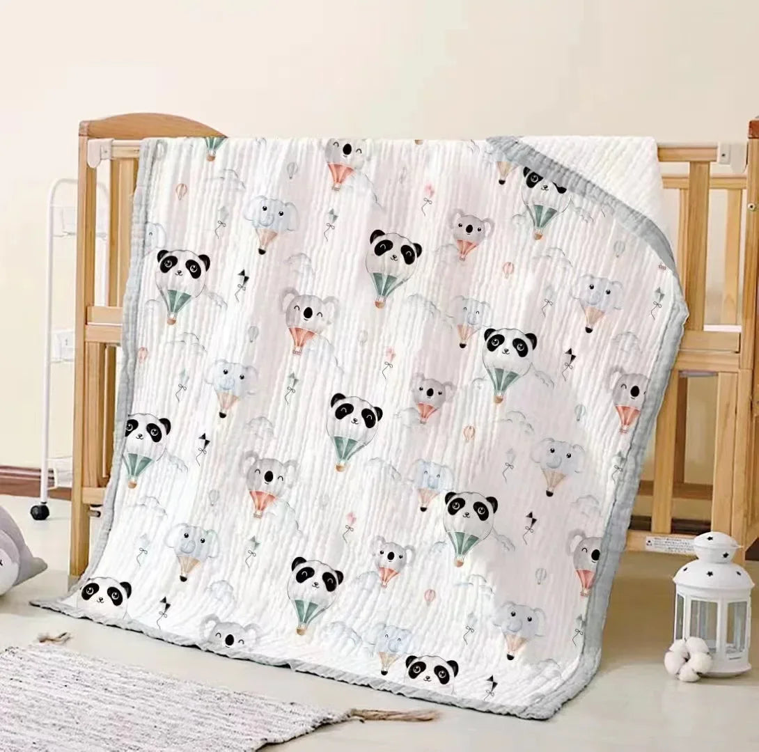 100% Cotton Muslin Swaddle Baby Blankets