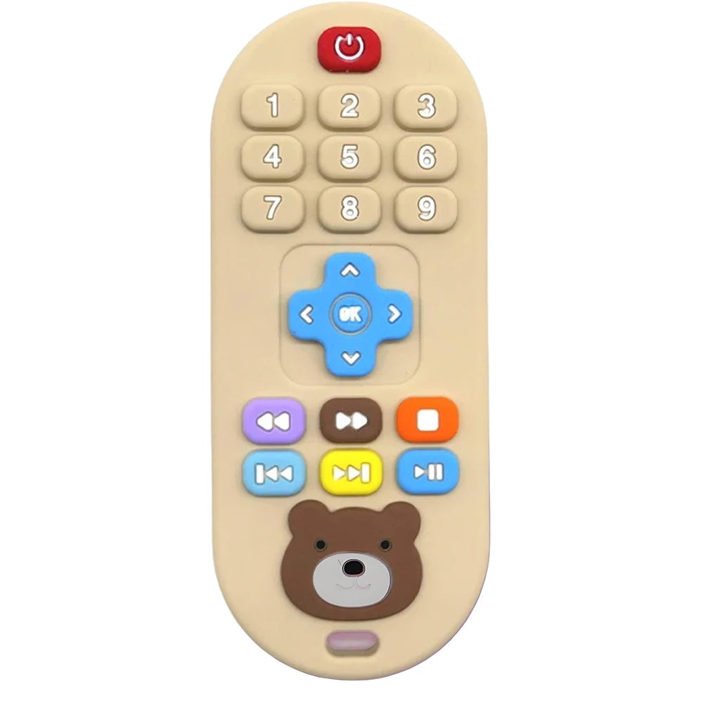 Silicone remote control teether