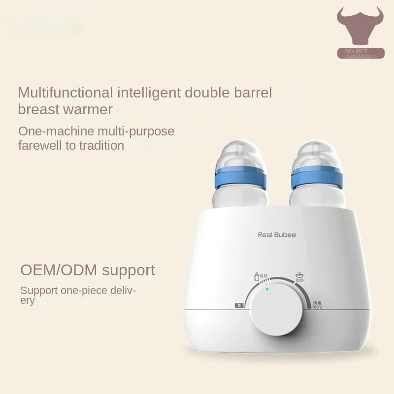 Food Heater Steam Sterilizer 5-Minute Fast Warming Precise Temperature Control Double Milk Warmer