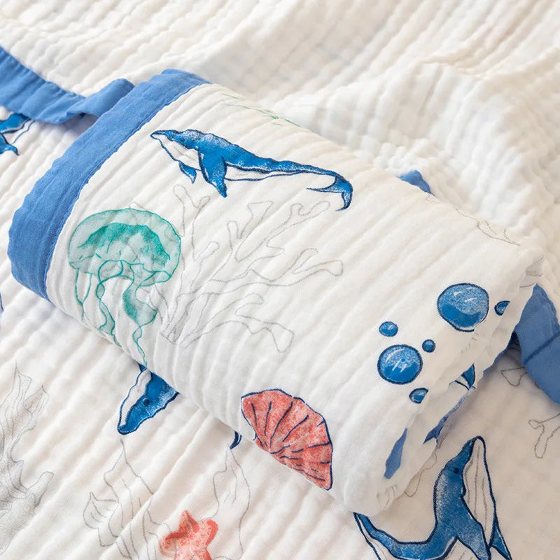 100% Cotton Muslin Swaddle Baby Blankets
