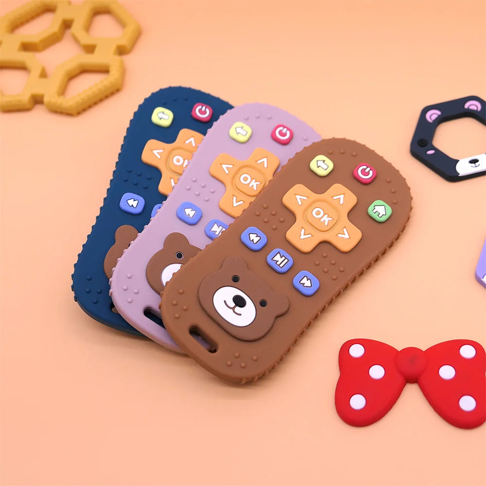 Teething Remote Control Montessori-Inspired Sensory Silicone Toy