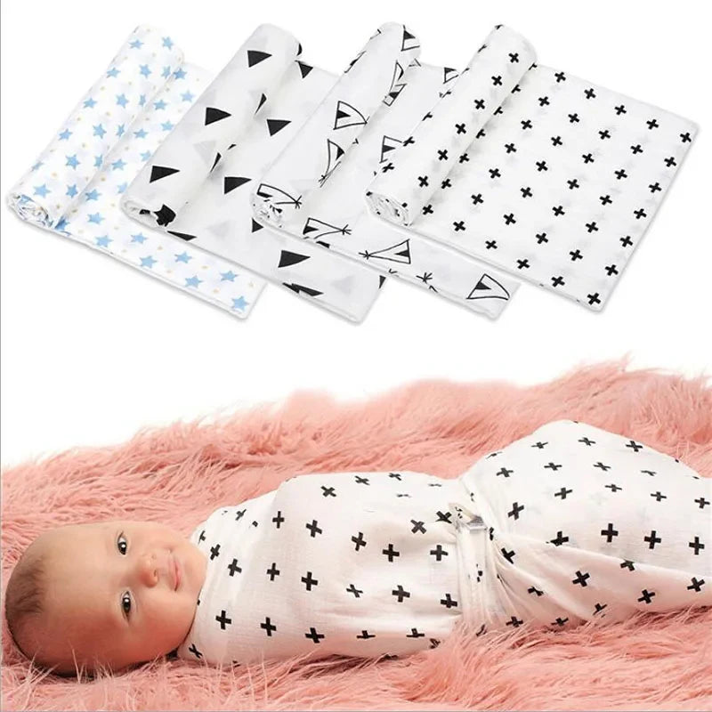 100% Muslin Cotton Swaddle Blankets
